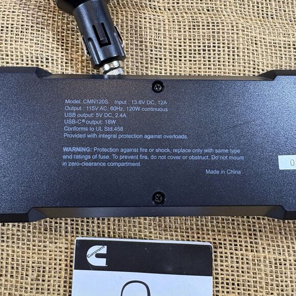 Cummins 120-Watt Portable Power Strip Inverter 6 Outputs CMN120S TESTED - Picture 5 of 6